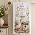16 x 24 Christian kitchen towel with duck and Psalm 118:24