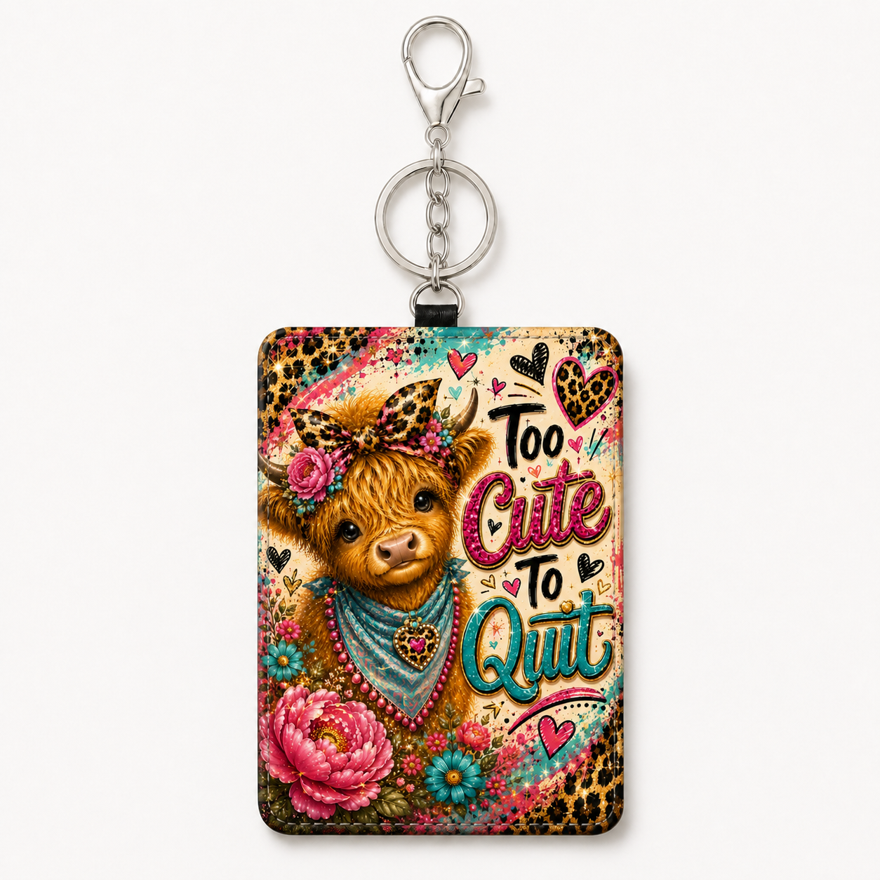 Too Cute to Quit ID holder