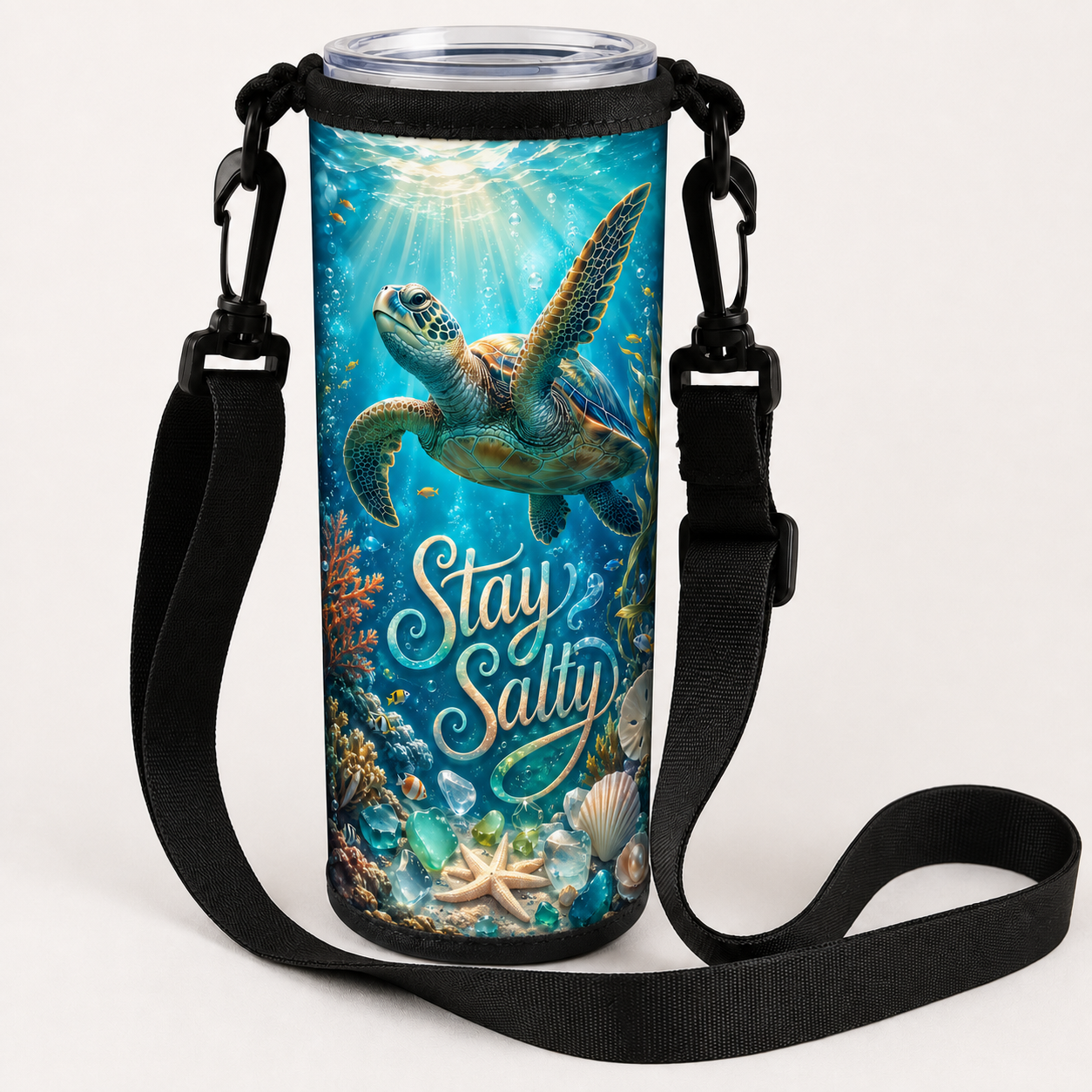 Stay Salty over-the-shoulder tumbler bag