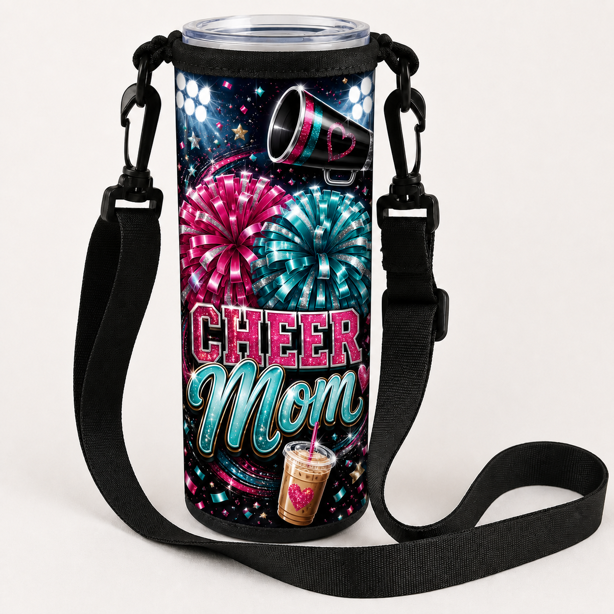 Cheer Mom over-the-shoulder tumbler bag