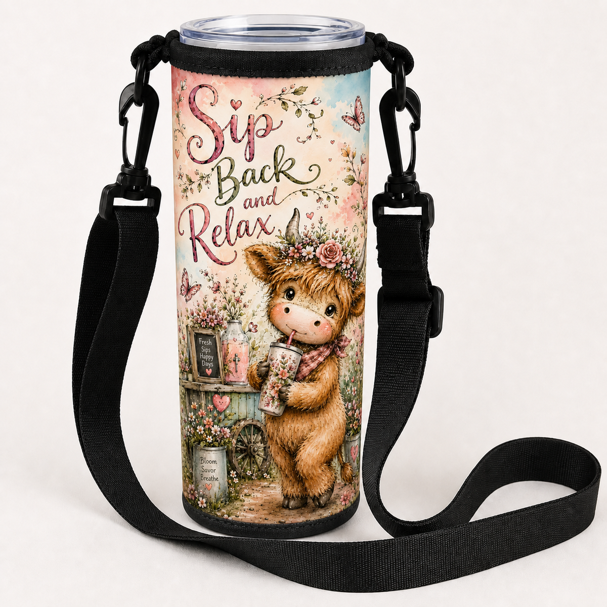 Sip Back & Relax over-the-shoulder tumbler bag