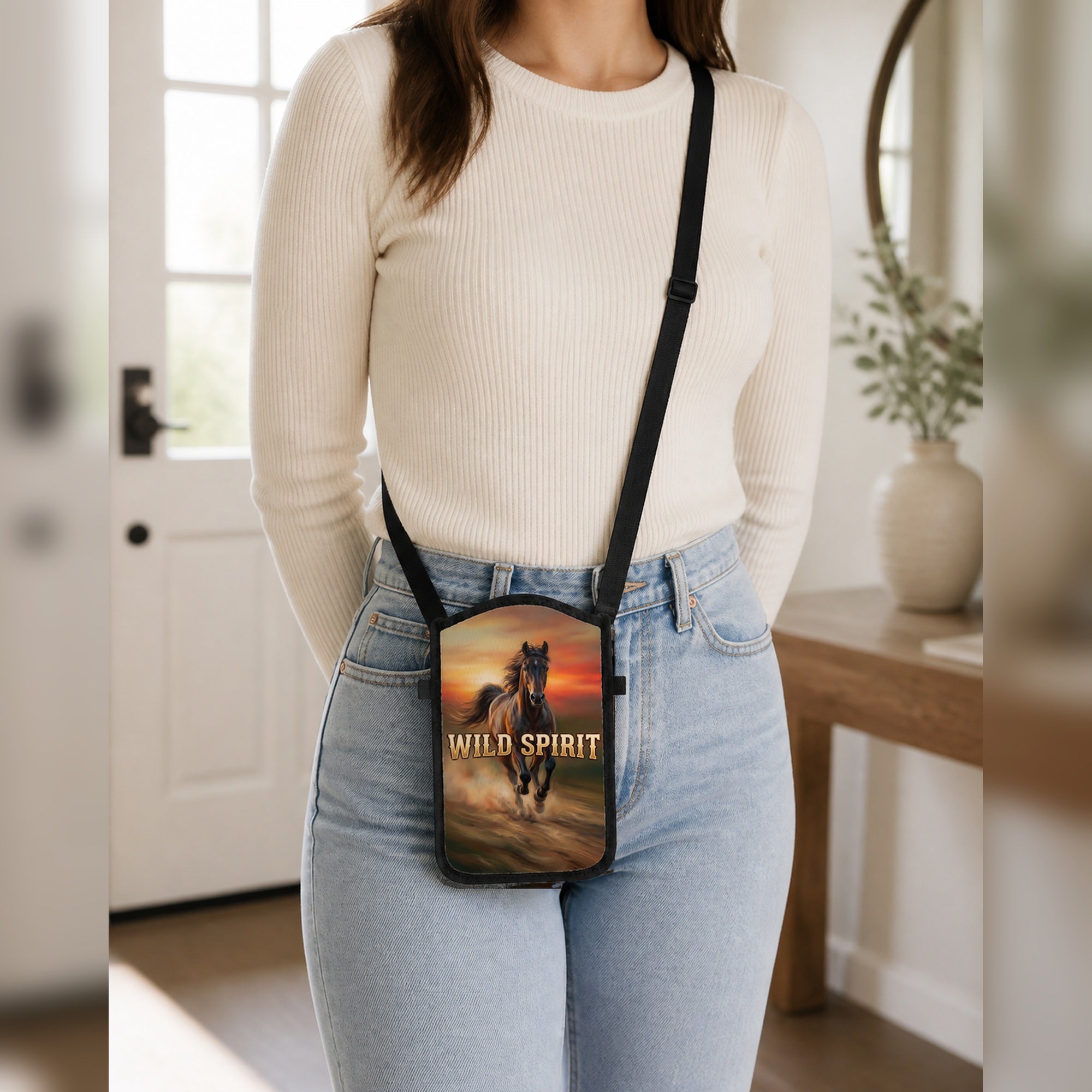 Wild Spirit horse cellphone purse