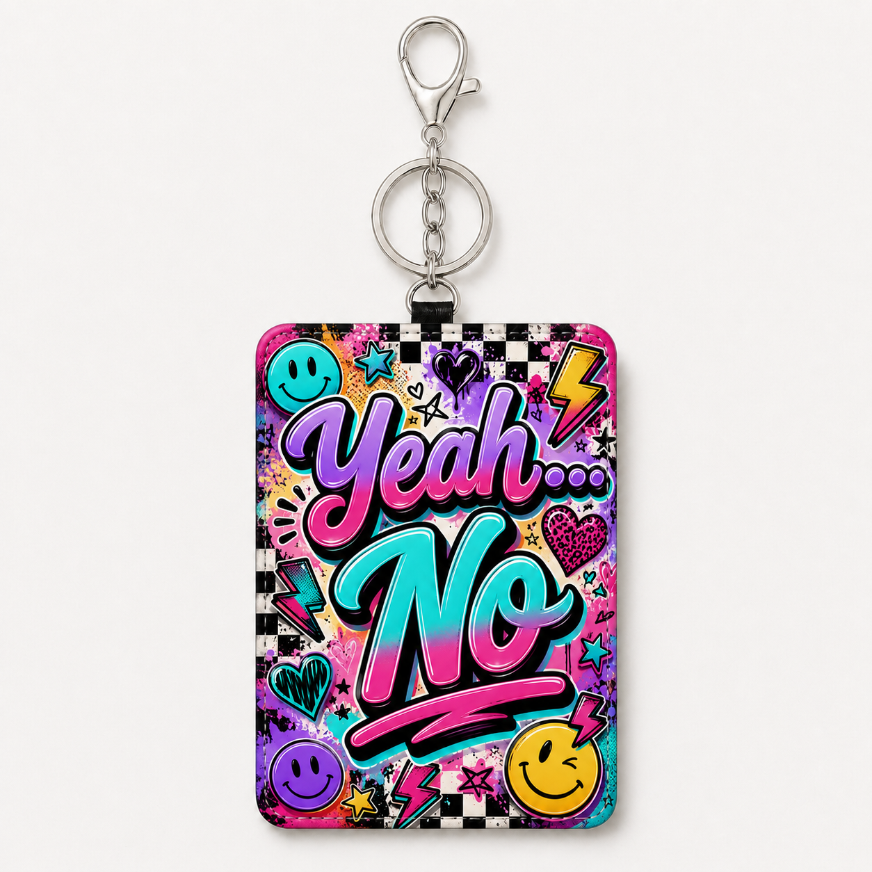 Yeah No colorful ID holder